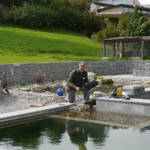 Metall in Garten - Teichlandschaft