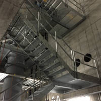 Industrietreppe Rohrgeländer Gitterrosttritte